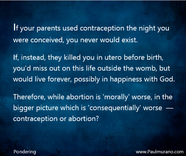 Pondering - contraception or abortion