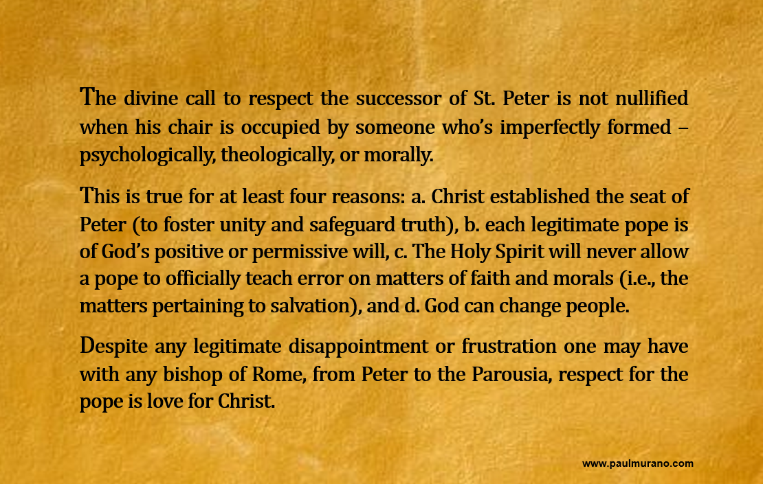 Respect for Pope